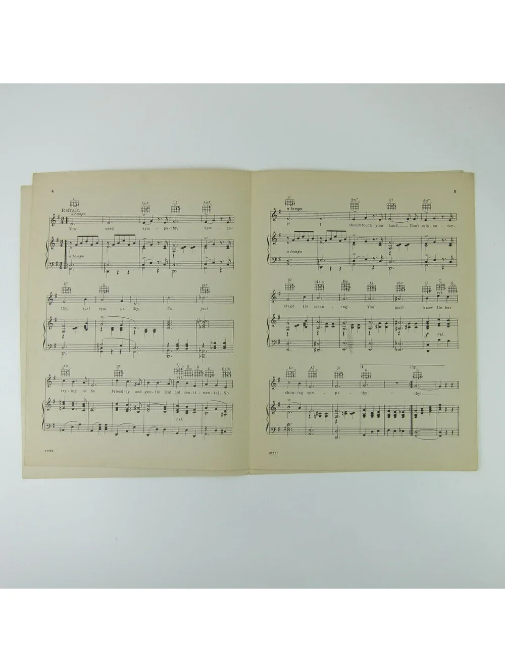 Sheet Music Sympathy The Firefly Jeanette Macdonald Allan Jones Vintage 1937